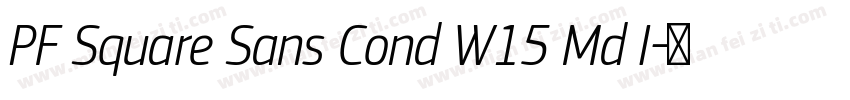 PF Square Sans Cond W15 Md I字体转换